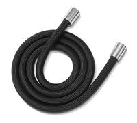 1.5/2M Anti Winding Handheld Shower Hose GI/2 Flexible Shower Tube High Pressure Universal Interface Bath Shower Nylon Pipe(Black,2.0M)