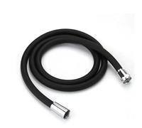 1.5/2M Silicone Flexible Shower Hose Anti-Winding Extension High Pressure Pipe Showerhead Tube Bathroom Faucte Accessorie(Black,2.0M)