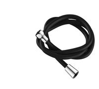 1.5/2M Silicone Flexible Shower Hose, Tangle Free Extension Tube, Bathroom Link Fitting(Black,2.0M)