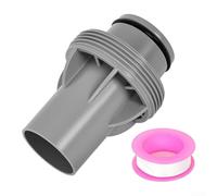 1.5" 38mm Pool Hose Adapter for Above Ground Sand Filter Pump, ABS Connector for Coleman for INTEX Models, Leak-Proof Replacement Part P6916(Single+PTFE tape)
