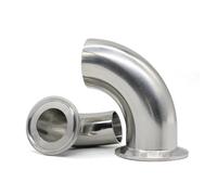 1.5 "4" Three-Clip 90 Degree Elbow 304/316L Stainless Steel Fittings Pipe Outer Diameter Backwelded Homemade(SUS304,38MM Ferrule 50.5_1 PCS)