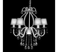 1/5/6x Chandelier with 2300 Crystals Pendant Light Lamp Black/White vidaXL