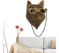 1/5 Animal Head Sculpture Safe Non Fading, Deer Decor Stag Head Wall Decoration Ornaments, Wall Mounted Resin Animal Head Head Sculpture Wall Art For Bedroom Living Room Hotel
