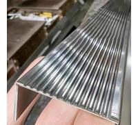 1.5" Face 1.5" Drop Stair Nosing Stainless Steel, Outdoor Stair Edge Trim for Concrete/Cement/Tile Steps, Metal Non Slip Stair Edging Transition Strip for Kids Adults Safety(1 Pcs,L 34 Inch)