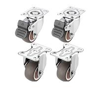 1.5" Furniture Casters with Brakes UltraQuiet Mobility Wheels Perfect for Pallets and Easy Movement Durable & Sturdy Rolling Solutions for Home & Office.