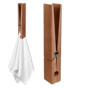 1/5 Giant Clothes Pegs - Clothespin Bathroom Towel Holder | Wall Mounted Giant Wooden Clothes Clips | Non-Slip Towel Pegs | Towel Racks Clothes Clips With Spring | For Living Room Laundry Room