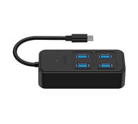 1. 5-in-1 USB3.0 Hub 5Gbps Data Transfer 4-Port Splitter with DC5V Charging for Laptop PC Desktop Expand Connectivity PC USB Port Expander