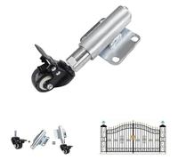 1.5-in/40mm Swivel Caster Gate Wheel,Heavy Duty Flat Free Spring Shock Absorber Retractable 30mm,Load Capacity 110lbs,Sturdy and Durable,1pcs,No Noise(Polyurethaneb,Brake)