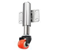 1.5-in/40mm Swivel Caster Gate Wheel,Heavy Duty Flat Free Spring Shock Absorber Retractable 30mm,Load Capacity 110lbs,Sturdy and Durable,1pcs,No Noise(Orange,Universal)