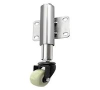 1.5-in/40mm Swivel Caster Gate Wheel,Heavy Duty Flat Free Spring Shock Absorber Retractable 30mm,Load Capacity 110lbs,Sturdy and Durable,1pcs,No Noise(Whitenylon,Universal)