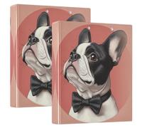 1.5 in Binders for School Cute French Dog