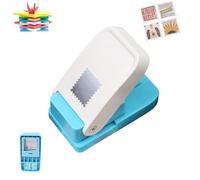 1.5 in Stamp Punch Square Hole Punch, Large Postage Stamp Punch for Scrapbooking, Packing DIY Card Making, Edge Stamping-Out Cutter Crafts Supplies Tools (Blue, 3.2 * 3.8cm)