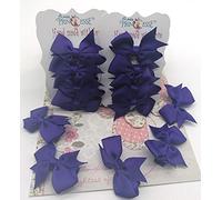 1.5 inch 1.5" Baby Girls kids Toddlers Hair clip Bows snap clips lot bow cute School Reception Nurseries (Purple)