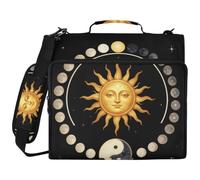1.5 Inch 3 Ringing Binder with Extra Pockets Mystical Aesthetic Sun Moon