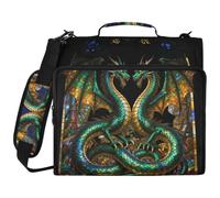 1.5 Inch 3 Ringing Organizer Binder Dragon Colored Stained Glass