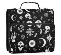 1.5-Inch 3-Rings Binder Organizer with Shoulder Strap & Handle Includes Zip Pocket School Binders Organizer for School/Office The Symbols of Witchcraft