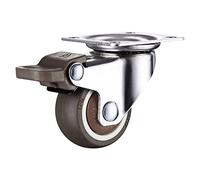 1.5 Inch 8 * 20mm Ultra Quiet Wheel Brake Cabinet Furniture Casters Brake Wheel with Screw 4Pcs Casters(2 B and 2 C)