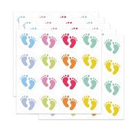 1.5 Inch Baby Feet Stickers Envelope Seals - Special Days Baby Shower Greeting Invitation Cards Envelope Sealing Birthday Gift Wrapping Supplies for Wedding Birthday 160 Pcs