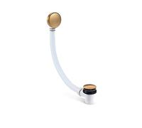 1.5 Inch Bath Waste & Overflow, Sturdy Plastic Pipping, Pop Up Waste Connection, Contemporary Design, Pop Up Bath Plug Waste, Easy Clean, Easy to Install Bath Waste Kit, Fixings (Brushed Bronze)