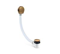 1.5 Inch Bath Waste & Overflow, Sturdy Plastic Pipping, Pop Up Waste Connection, Contemporary Design, Pop Up Bath Plug Waste, Easy Clean, Easy to Install Bath Waste Kit, Fixings (Brushed Bronze)