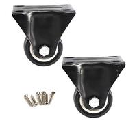 1.5 Inch Fixed Furniture Casters Wheels Polyurethane Heavy Duty Casters 50KG Load Bearing For Each Wheel (Pack of 2)