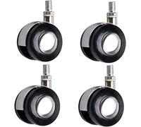 1.5 Inch Metal Furniture Wheels 360° Swivel Casters with Brake M6 M8 M10 Threaded Stem Quiet Rolling Universal Wheels for Sofa & Chair Replacement