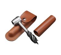 1.5 Inch Scotch Eye Auger Bushcraft Carbon Steel Manual Auger Drill Portable Manual Survival Drill Bit Self-Tapping Survival Wood Punch Tool Practical