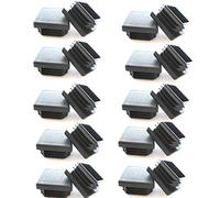 1.5 inch Square Tubing Black Plastic Plug,1.5 Inch End Cap 1.5"x1.5" 1.5x1.5 Fence Post Pipe Cover Tube Chair Glide Insert Finishing Plug,20 Pieces