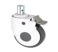 1.5-Inch Swivel Caster Wheels with Silent Brake - Heavy-Duty Casters for Furniture, Cart, and Equipment - Smooth Rolling, Durable Casing for Home & Office Use
