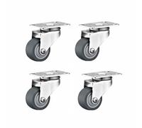 1.5 Inch TPR Caster Coffee Table Moving Wheel Smooth And Quiet Suitable For Production Line Transport Wheel 4 Pack(Universal wheel)