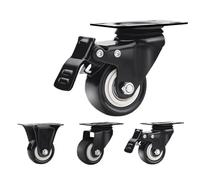 1.5 Inch Universal Wheel with Brake for Heavy Duty Compatible with 2 Inch & 2.5 Inch Applications Durable Caster Wheel for Various Industrial Uses