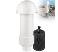 1.5 Inch Vent Stack Pipe Filter,Septic Tank Filter Vent Sewer Vents Cap for PVC Roof ABS Pipe Plumbing,Roof Vents Filters Remove Outdoor Septic and Sewer Odors&Improve Yard Patio Air,with Mushroom Cap