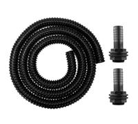 1.5 Inch Water Butt Linking Kit 2 metres - Corrugated PVC Hose - 2 Tank Connectors with 1.5 Inch BSP Thread and Hose Barb - Back Nuts and Sealing Washers - Rainwater Harvesting Tank Link