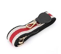 1.5 Inch Width Leather Adjustable Replacement Strap Shoulder Bag Handbag Manual Leather Strap Shoulder Strap (34.65~52.76 Inches) (Red and Black)