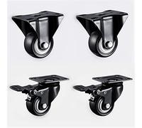1.5 Inches 41mm Heavy Duty 180kg Black Swivel Castor Wheels Trolley Furniture Caster 4Pcs Casters(1.5 Inch B and C)