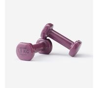 1.5 kg Fitness Dumbbells Twin-pack - Partially Recycled Cast Iron - Burgundy