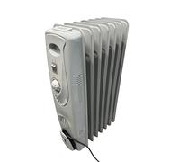 1.5 kW Oil-Filled Radiator - Portable Floor Heater with Thermostat, 3 Heat Settings, Convection Warming, UK Plug - Efficient, Quiet Home & Workshop Heater.