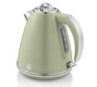 Swan SK19020GN Retro Jug Kettle, Fast Boil, Easy Pour, 360 Degree Base, 1.5L, 3KW, Green