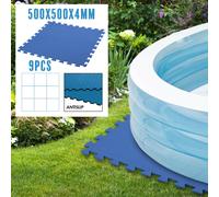 Free And Easy Pool Tiles - 9 Piece - Foam - Blue
