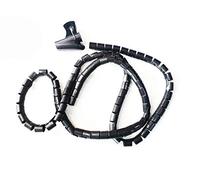 1.5 Meter Black, Cut able Flexible Cable Tidy Tube Spiral Cable Tube Cable Organizer Wire Tube Cable Sleeve Wire wrap Cable wrap Wire Organizer for PC TV DVD Stereo Antenna Cable etc