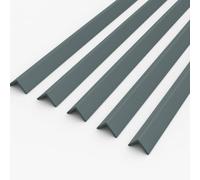 1.5 Metre UPVC Plastic Rigid Angle Corner Trims 10mm - 50mm, 90 Degree Right Angle Profile, Durable Weatherproof uPVC Moulding for Wall Edges, Corners, DIY (5, Anthracite Grey, 10mm)