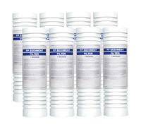 1/5 Micron 10"x2.5" Groove Whole House Water Filter, 8pcs Replacement Cartridge, Universal Sediment Filters for Well Water(1 Micron)