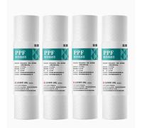 1/5 Micron 8" x 2.4" Water Filter, 4pcs Replacement Cartridge Ro Sediment Filter, for Any 10" Reverse Osmosis Unit(1 Micron)