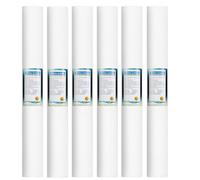 1/5 Micron Water Filter, 20-inch Sediment Pre-Filters, 20" x 2.5" Replacement Cartridge, for Whole House Water Filtration Commercial 6-Pack(5 Micron)
