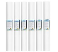 1/5 Micron Water Filter, 20-inch Sediment Pre-Filters, 20" x 2.5" Replacement Cartridge, for Whole House Water Filtration Commercial 6-Pack(1 Micron)