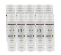 1/5 Micron Whole House Sediment Filters, 10 x 2.5 Grooved pp Cotton Water Filter, 10pcs Cartridge Replacement, for Well Water(5 Micron)