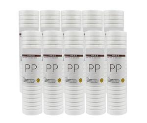 1/5 Micron Whole House Sediment Filters, 10 x 2.5 Grooved pp Cotton Water Filter, 10pcs Cartridge Replacement, for Well Water(5 Micron)
