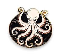 1.5" Octopus Soft Enamel Pin - Squid Lapel Pins Brooches for Backpacks, Jackets, Hats, Clothes, Bags, Teens, Girls, Boys, Men- Pinback Buttons & Charms
