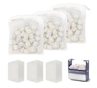 1.5 oz Biomax Filter Media Renewal Kit for Fluval EDGE Aquariums, A1389 Bio Max Ceramic Rings & Foam Blocks Filter Media-Provides Stage Three Biological Filtration for Fish Tank Water Clarity - 3 Pack