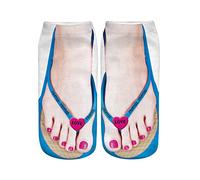 1/5 Pairs 3D Pattern Manicure Print Socks Flip Flop Funny Hidden Running Socks Women Personalized Low Cut Ankle Hiking Socks Women Low Cut Christmas (UK, Alpha, One Size, Regular, Regular, Green)